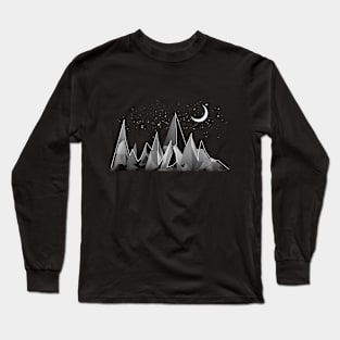 'Geometrical Mountains' Awesome Mountain Minimal Gift Long Sleeve T-Shirt